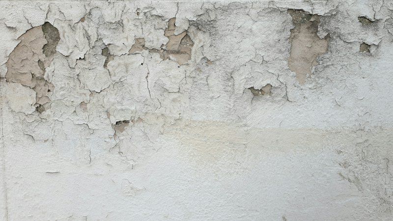 Mur abîmé à la peinture écaillée (photo d'illustration)