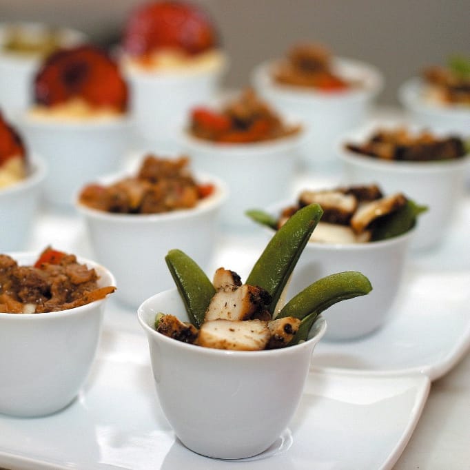 Bouchées de dégustation en verrines