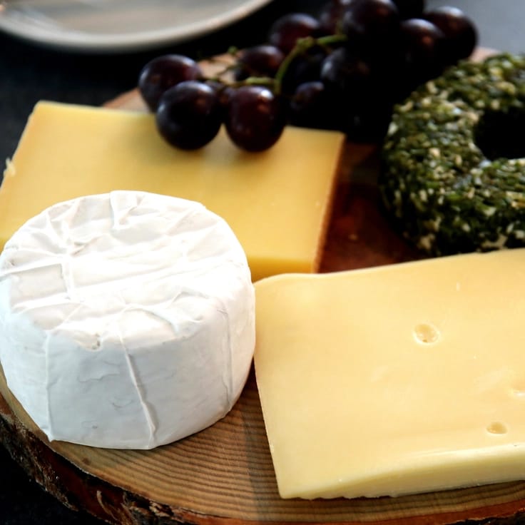 Fromages affinés et raisin